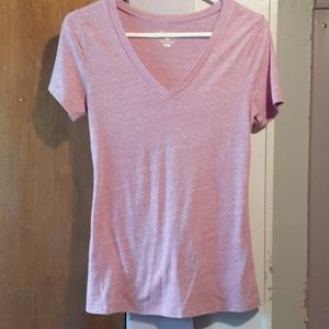 Pink v-neck shirt